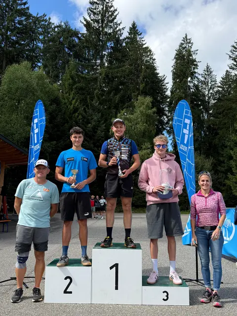 Siegerehrung mit Jakob Grubmüller als Sieger. | Foto: ASVÖ SC Höhnhart