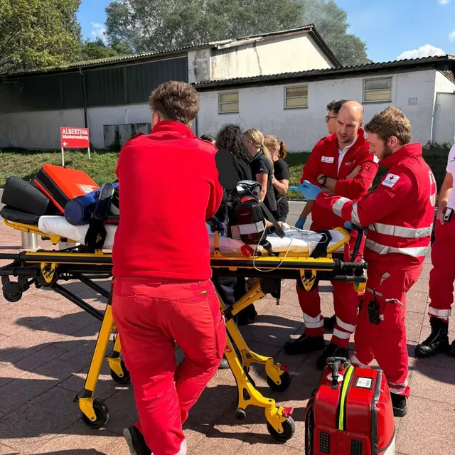 Eine Person wurde vom Sanitätsteam versorgt. | Foto: FF Klosterneuburg
