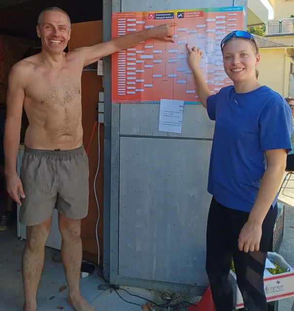 5. Platz (v.l.n.r.): Günter FAHRNBERGER, Nadine KAMLEITNER | Foto: Volleyballverein Traismauer „Wild Tigers“