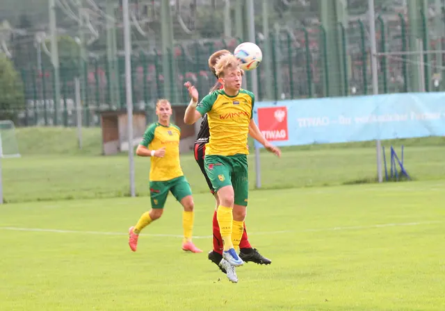 Aaron Wallisch netzte im Spiel gegen den SV Hall für den SV Haiming zum 1:0 ein. | Foto: Peter Leitner