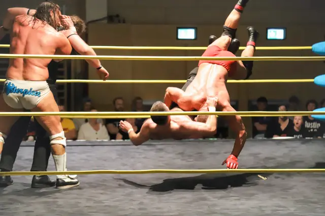 Mexxberg &amp; Chris Masters sicherten sich am Ende den Tag Team Titel genen die Autlaws | Foto: Iris Bloder