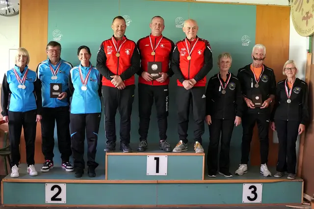Das Team der Schützengilde Kundl holte Gold in der Wertung Stehend aufgelegt beim Kleinkaliber-Landesligafinale in Innsbruck | Foto: Christian Kramer / TLSB