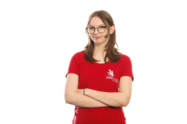 Will ganz nach oben am Podium: Grafik-Designerin Eva Manninger aus Ragnitz. | Foto: SkillsAustria/Wieser