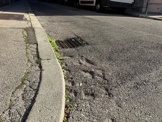Hin zum Bordstein sind viele Straßen nach unten geneigt. Ein zusätzlicher Kraftakt für viele Rollstuhlfahrerinnen und -fahrer. | Foto: Michael Marbacher/MeinBezirk