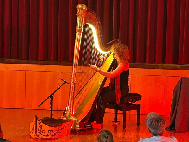 Magdalena Hoffmann an der Harfe | Foto: Hans Jost
