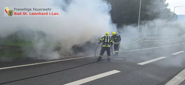Im Einsatz standen die Freiwillige Feuerwehr Bad St. Leonhard sowie die Freiwillige Feuerwehr Preitenegg. | Foto: Feuerwehr Bad St. Leonhard