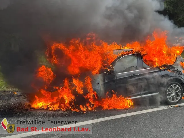 Es entwickelte sich ein Brand im Motorraum. | Foto: Feuerwehr Bad St. Leonhard