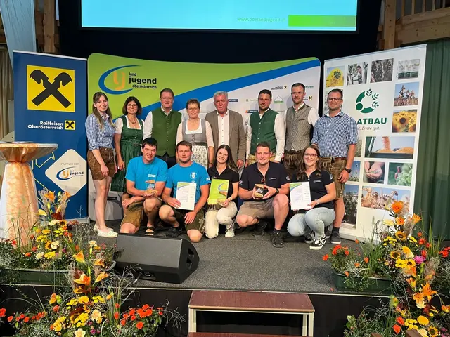 Das sind die Sieger:innen der Genussolympiade: Platz 1 holte sich ein Team der Landjugend Enns-Kronstorf-Hargelsberg. | Foto: Landjugend Oberösterreich