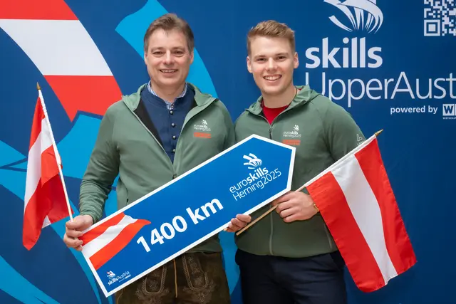 Rupert Danninger (l.) mit seinem Sohn Jonas. | Foto: SkillsAustria/Florian Wieser