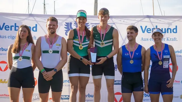 Im Beach Sprint sicherten Magdalena Lobnig und Nikolaj Wrienz in einem spannenden Wetkampf den Staatsmeistertitel im MIx2er. | Foto: ÖRV