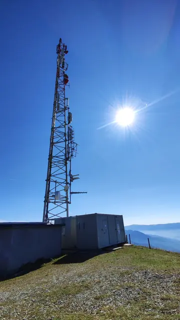 die Sendeanlage ist weithin sichtbar... | Foto: I.Wozonig