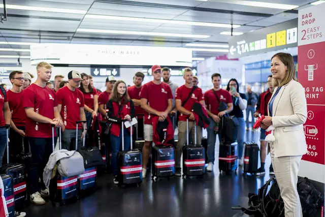 Das Team Austria verabschiedete sich am Montag am Flughafen Wien. | Foto: SkillsAustria/Wieser