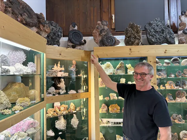 Peter Rothenburger zeigt stolz seine außergewöhnlich seltene und wertvolle Fossiliensammlung, die Millionen Jahre Erdgeschichte erzählt. | Foto: Gabor Ovari
