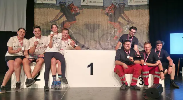 Die Horner Teams haben beim internationalen Sanitätshilfebewerb „Ride and Rescue“ in Orth an der Donau für großes Aufsehen gesorgt. | Foto: Rotes Kreuz Horn