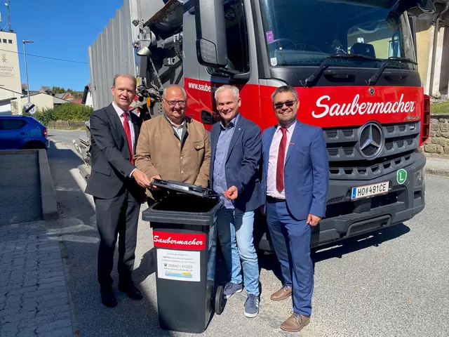 Bei der Vorstellung des innovativen Projekts: Saubermacher Geschäftsleiter Manfred König, GVA-Obmann Manfred Wühl, GVA-Geschäftsführer Robert Altschach und Franz Stummer von Saubermacher (v.l.) | Foto: Saubermacher