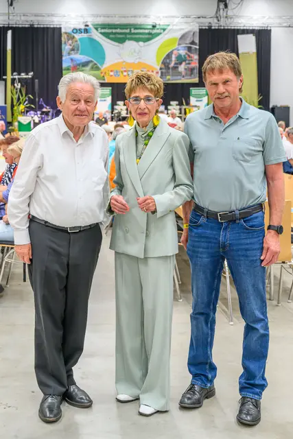 Landesobmann Josef Pühringer, Seniorenbund-Präsidentin Ingrid Korosec und Landes- und Bundessportreferent Walter Berger (v.l.). | Foto: OÖ Seniorenbund