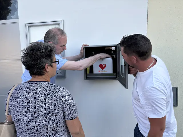 Der Defibrillator ist in einem gut sichtbaren, wettergeschützten Kasten angebracht. | Foto: Alexandra Goll