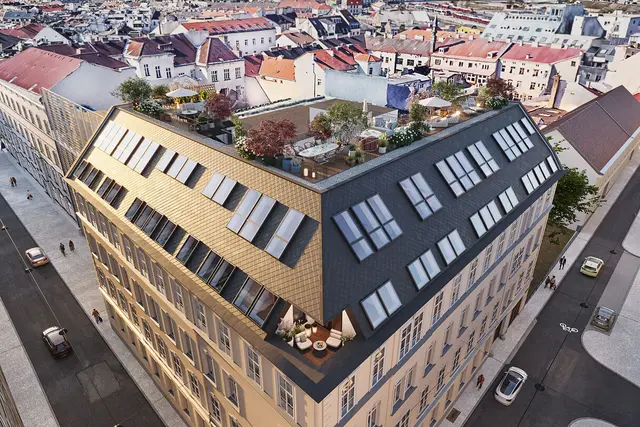 Nur wenige Schritte von der Mariahilfer Straße entfernt entsteht mit Rose Nine ein Wohnprojekt, das historischen Altbaucharme mit modernem Wohnkomfort vereinen soll. | Foto: Visualisierung/Savoir Vivre Group
