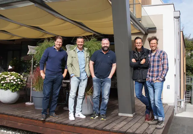 Vlnr.: Valentin Klien, Andreas Goschler, Andreas Lederer, Philip Reinhart, Stephan Obenaus – Kern-Team von NextStep Tourism. | Foto: NextStep Tourism