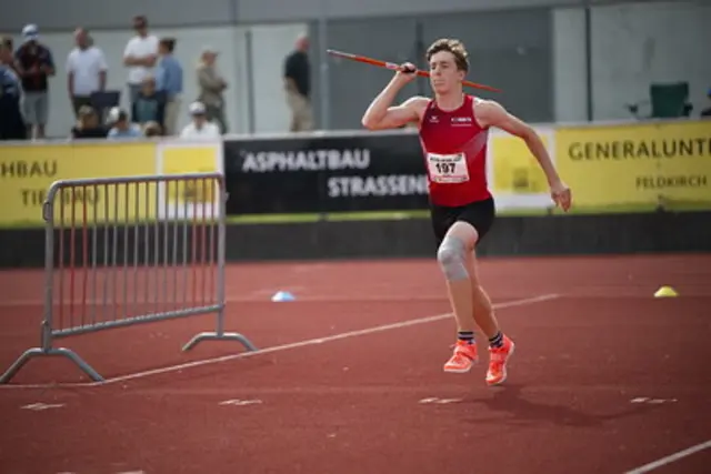 Raphael Singer (U16) gewinnt die österreichische Meisterschaft im Speerwurf. | Foto: ÖLV/Alfred Nevsimal