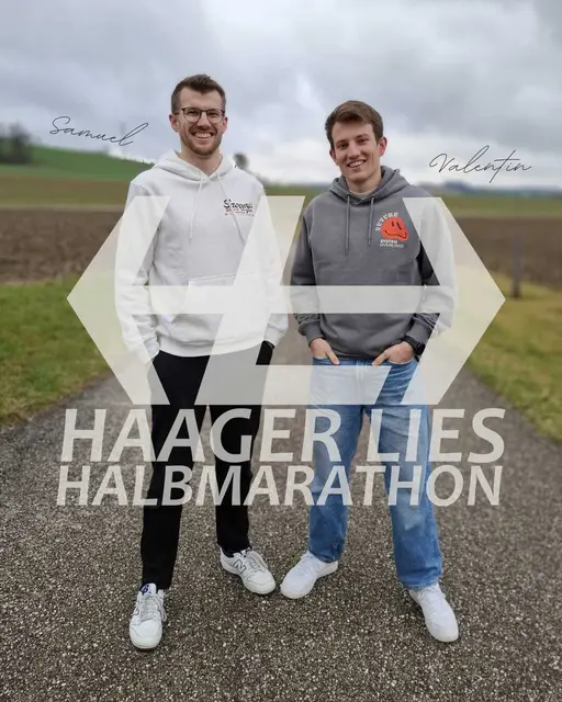 Ganz nach dem Motto "Gemma's an" organisierten die Brüder Samuel und Valentin Humer aus Neukirchen bei Lambach den diesjährigen Haager Lies Halbmarathon. | Foto: Humer