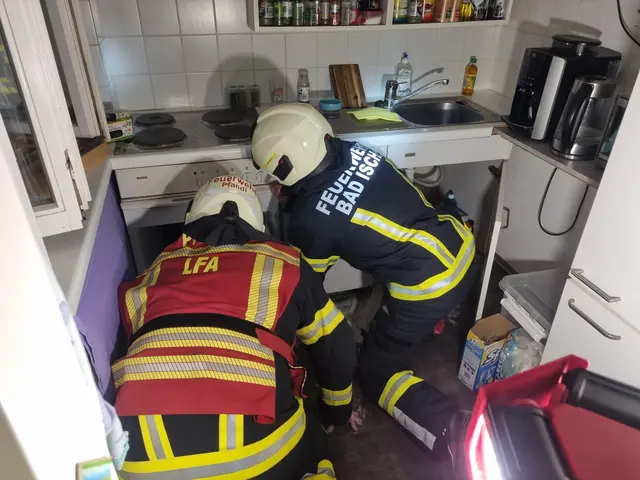 Der defekte Geschirrspüler wurde von den Ischler Feuerwehrleuten ausgebaut. | Foto: FF Bad Ischl/Christian Wacek