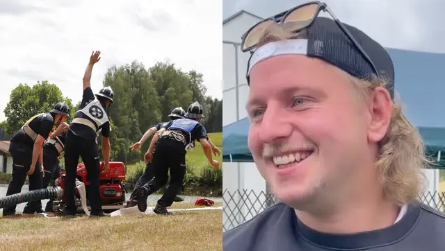 Einige Florianis der FF Windhaag (l.) und DJ Hoidi (r.). | Foto: FF Windhaag (l.), MeinBezirk (r.)