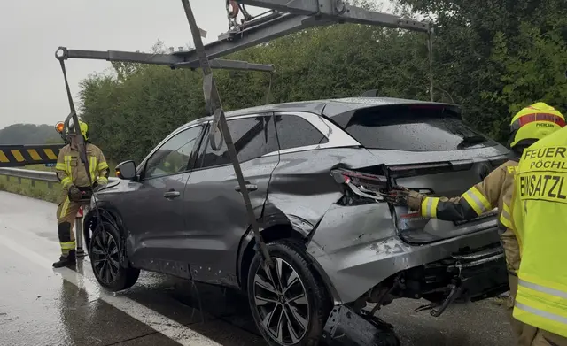Auffahrunfall auf der A1 bei Pöchlarn. | Foto: DOKU-NÖ