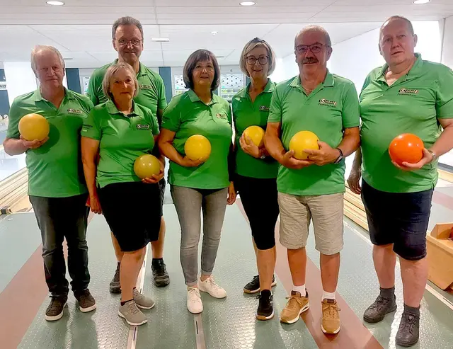 Herbert Reitböck, Maria Flotzinger, Walter Ott, Maria Katzlberger, Eva Hangler, Rudi Moser und Hans Hofinger. | Foto: SB Tumeltsham