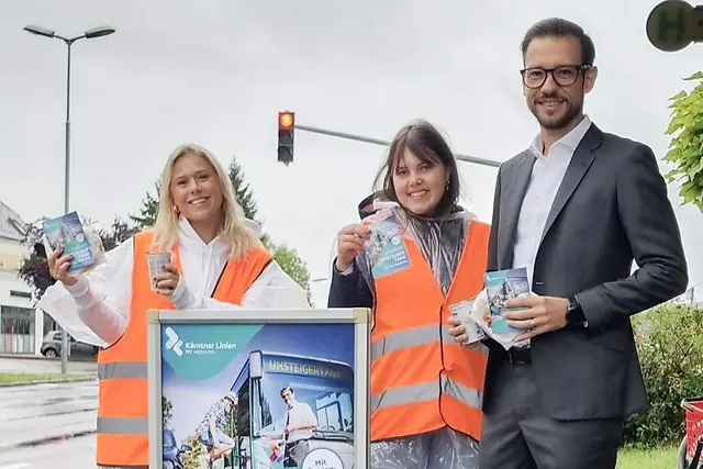 Landesrat Sebastian Schuschnig rührt die Werbetrommel für die kommenden "Umsteigertage" | Foto: VKG/Peko