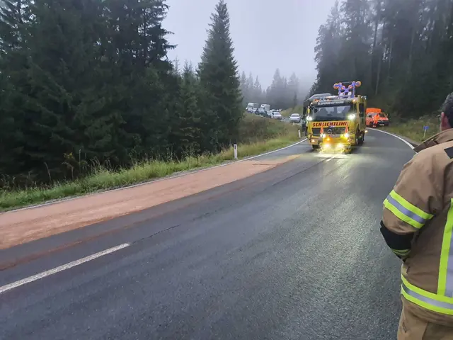Ein Spezialfahrzeug reinigte die Fahrbahn in stundenlanger Arbeit. | Foto: FW Biberwier