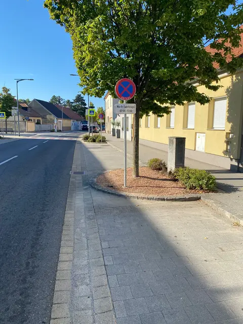 Erste Maßnahmen wurden von der Gemeinde und dem Land NÖ gesetzt: ein Halte- und Parkverbot unmittelbar vor dem Schutzweg und Bodenmarkierungen | Foto: Roman Doleys