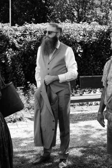 Der Pinzgauer Thomas nimmt am 20. September 2025 an der Bart-EM in Leogang teil. | Foto: Michael Wimmer