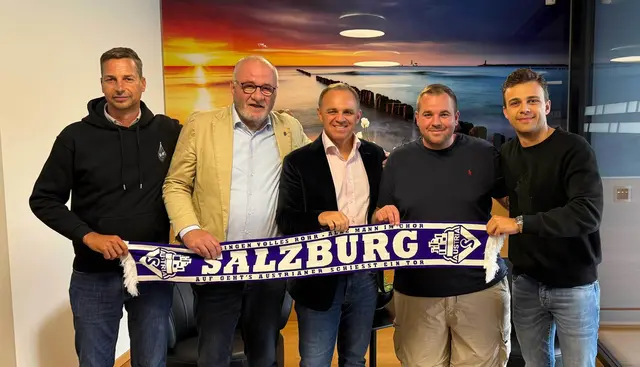 v.l. Austria-Obmann David Rettenbacher, Präsident Claus Salzmann, Neo-Vizepräsident Hubert Palfinger, Klubmanager Max Eichbauer, David Palfinger. | Foto: SVAS
