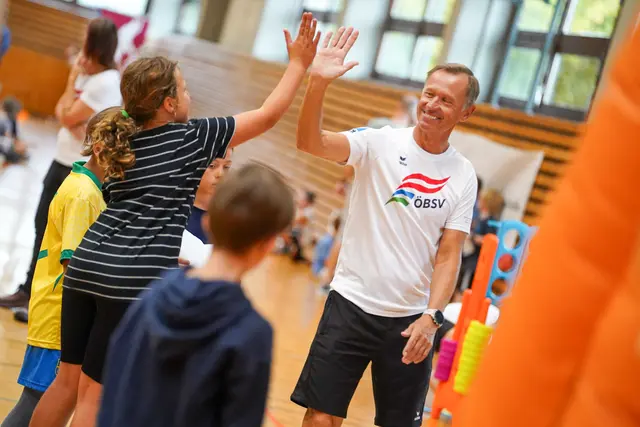 BBSV Koordinator Peter Kampf sorgte beim Wurfspiel für Bewegung. | Foto: ÖBSV