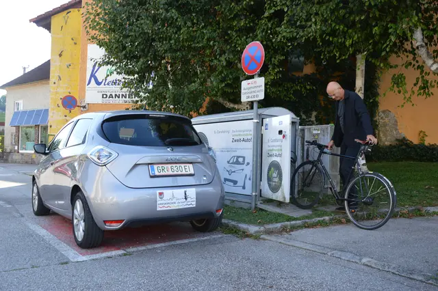 Am Carsharing Standort bei der Manglburg in Grieskirchen kann das Fahrrad sicher und geschützt in einer Box geparkt werden. | Foto: Mostlandl Hausruck