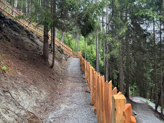 Der bereits kinderwagentauglich ausgebaute Baumhausweg führt "auf der anderen Seite des Berges" über Vergör bis ins Tal. | Foto: Kainz