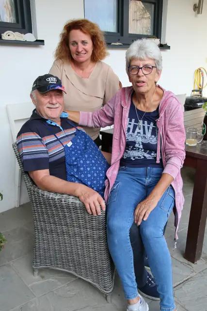 Georg mit Gerda und Monika 