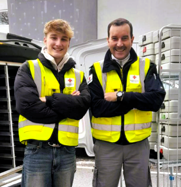 Zusammen beim EAR Dienst mit Lukas | Foto: ÖRK Hall