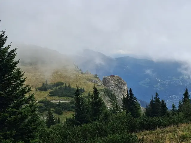 Blick vom Ottohaus. An dem Felsen gab es eine Übung der Bergrettung, wie man mir gesagt hat.