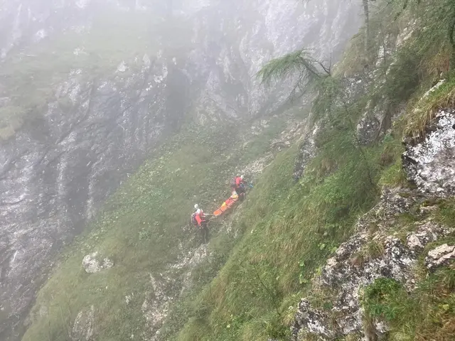 Über sechs Stunden stand die Bergrettung bei dieser herausfordernden Rettung im Einsatz. | Foto: Bergrettung Steiermark