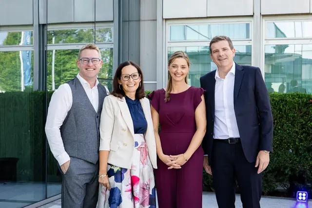 Matthias Masilko, Martina Masilko, Barbara Baum und Allianz-Österreich-Vorstandsvorsitzender Daniel Matic. | Foto: Christa Huber
