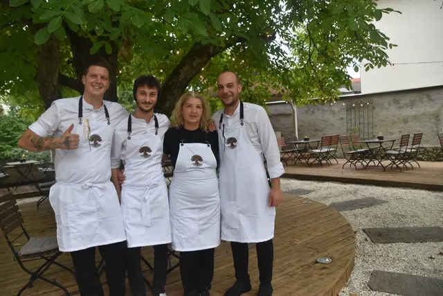 Ralph Kollnitzer, Dominik Tomschy, Cirjan Minodora und Patrick Kranl (von links)