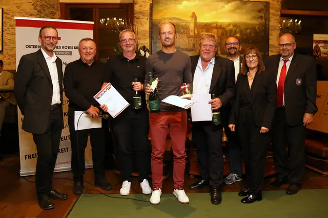 In der Klasse Brutto B siegte Markus Brandstetter (GC Drautal Berg) vor Johann Peter Vogl (r., Linzer GC Luftenberg) und Michael Berger (C&amp;C Golfclub am Wienerberg). | Foto: Eckhart Herbe