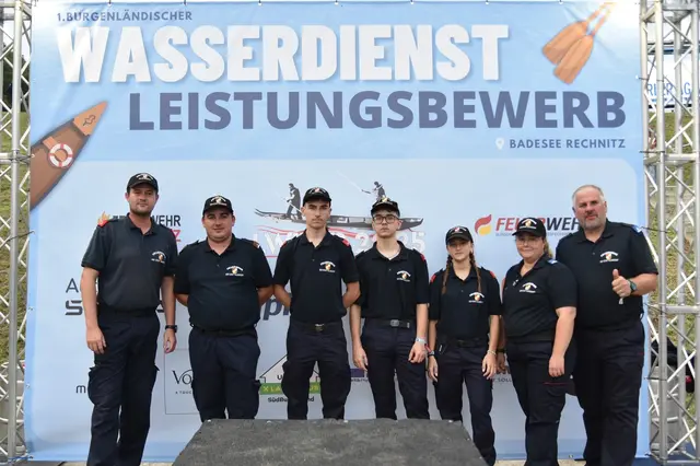 Sieben Kameradinnen und Kameraden von der Feuerwehr Gleisdorf nahmen beim 1. Landesfeuerwehrwasserdienstleistungsbewerb teil.  | Foto: Gerald Dreisieber