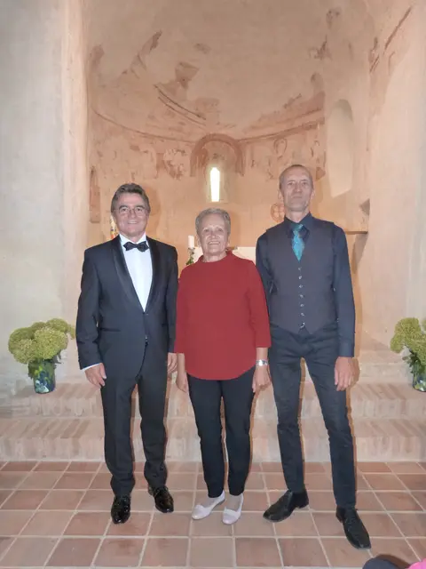 Kammersänger Franz Supper, Obfrau des Bergkirchenkomitees Edith Rauch und Pianist Christian Richter begrüßten die Gäste herzlichst. | Foto: Vanessa Wittmann