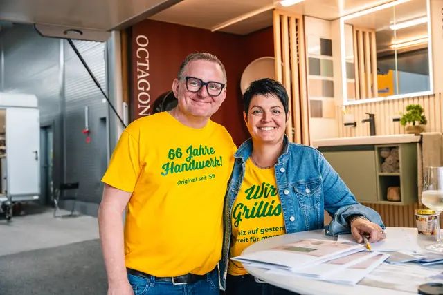 Geschäftsführer Martin Reindl, Mitarbeiterin Andrea Aigner | Foto: Richard Hahn/Social Agency