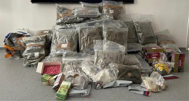 Die Polizei konnte insgesamt rund 50 Kilogramm an Drogen sicherstellen. In dem "Suchtmittelbunker" wurde auch Bargeld im Wert von knapp 90.000 Euro gelagert.  | Foto: LPD Wien