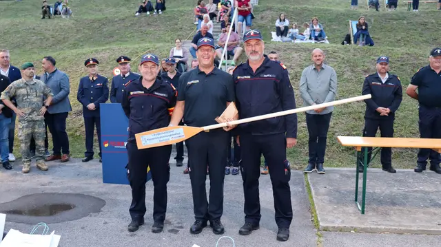 Die Feuerwehr Rechnitz garantierte in enger Zusammenarbeit mit dem Landesfeuerwehrverband Burgenland für einen reibungslosen Ablauf des 1. burgenländischen Wasserdienstleistungsbewerb. | Foto: Landesfeuerwehrverband Burgenland