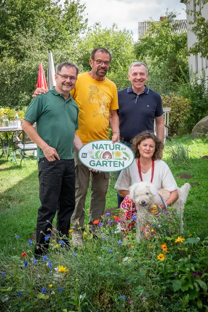 Helmut Hutter, Biogärtner Karl Ploberger, Bürgermeister Josef Ramharter und Marion Hahn (v.l.) | Foto: „Natur im Garten“/J. Ehn